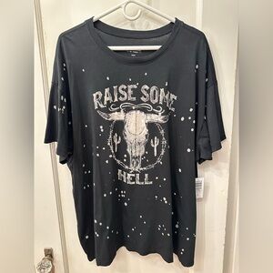 NWT Torrid “Raise Some Hell” Oversized Graphic T-Shirt